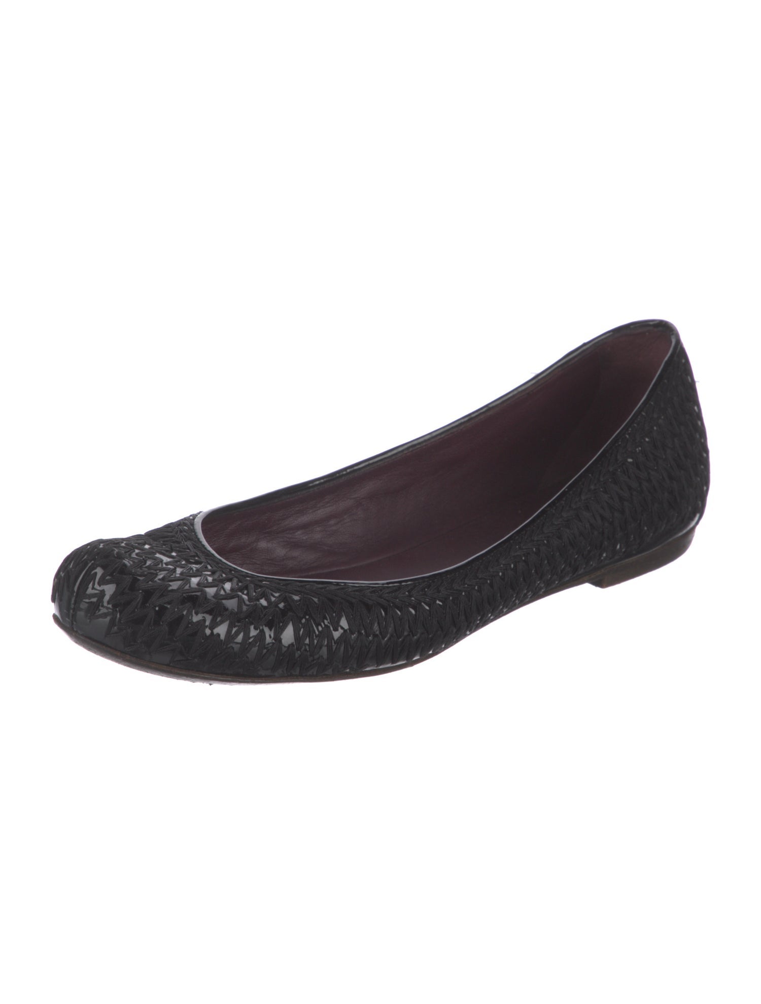 Bottega Veneta Patent Leather Animal Print Ballet Flats