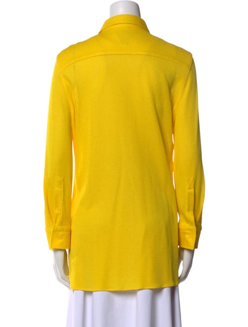 Bottega Veneta Wool Long Sleeve Button-Up Top