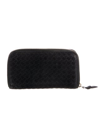 Bottega Veneta Intrecciato Weave Leather Continental Wallet