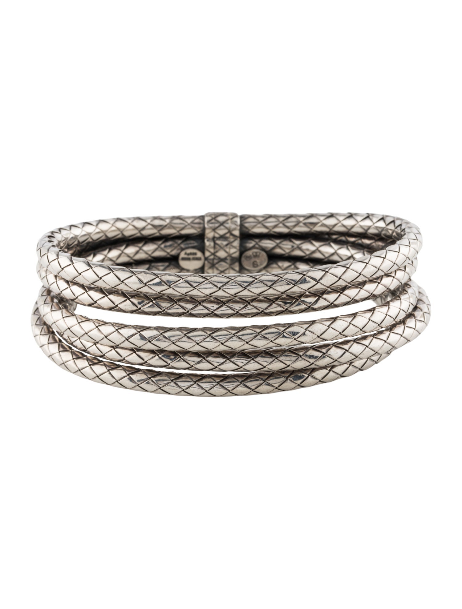 Bottega Veneta Intrecciato Embossed Multistrand Bracelet
