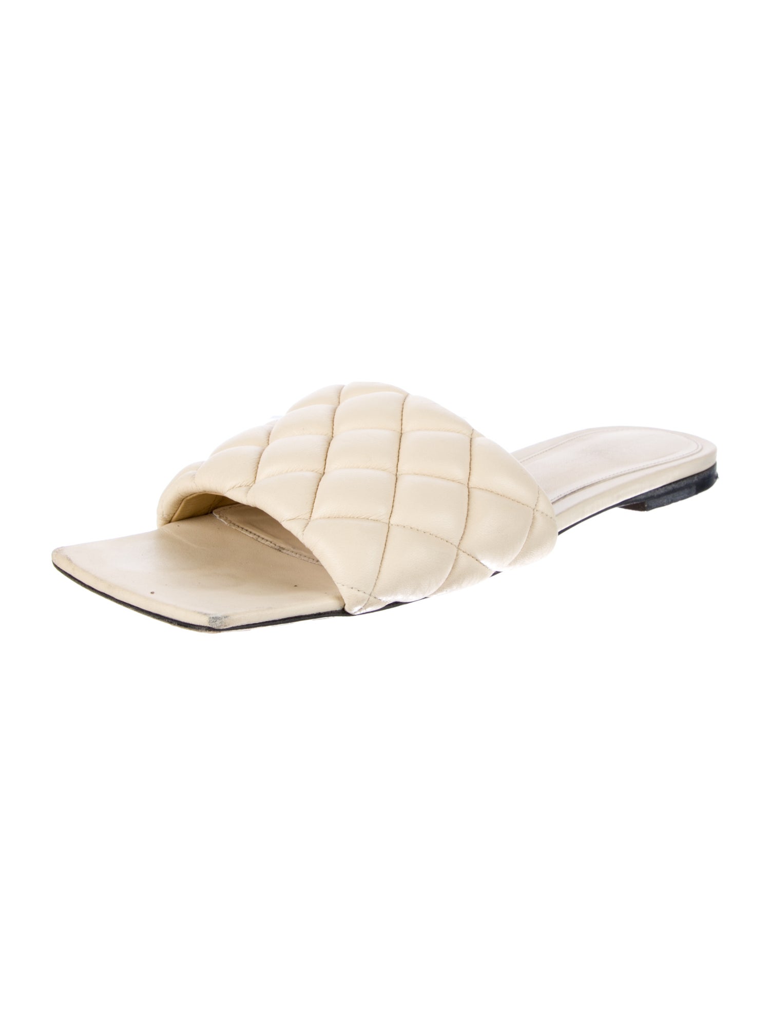 Bottega Veneta Padded Quilted Pattern Slides