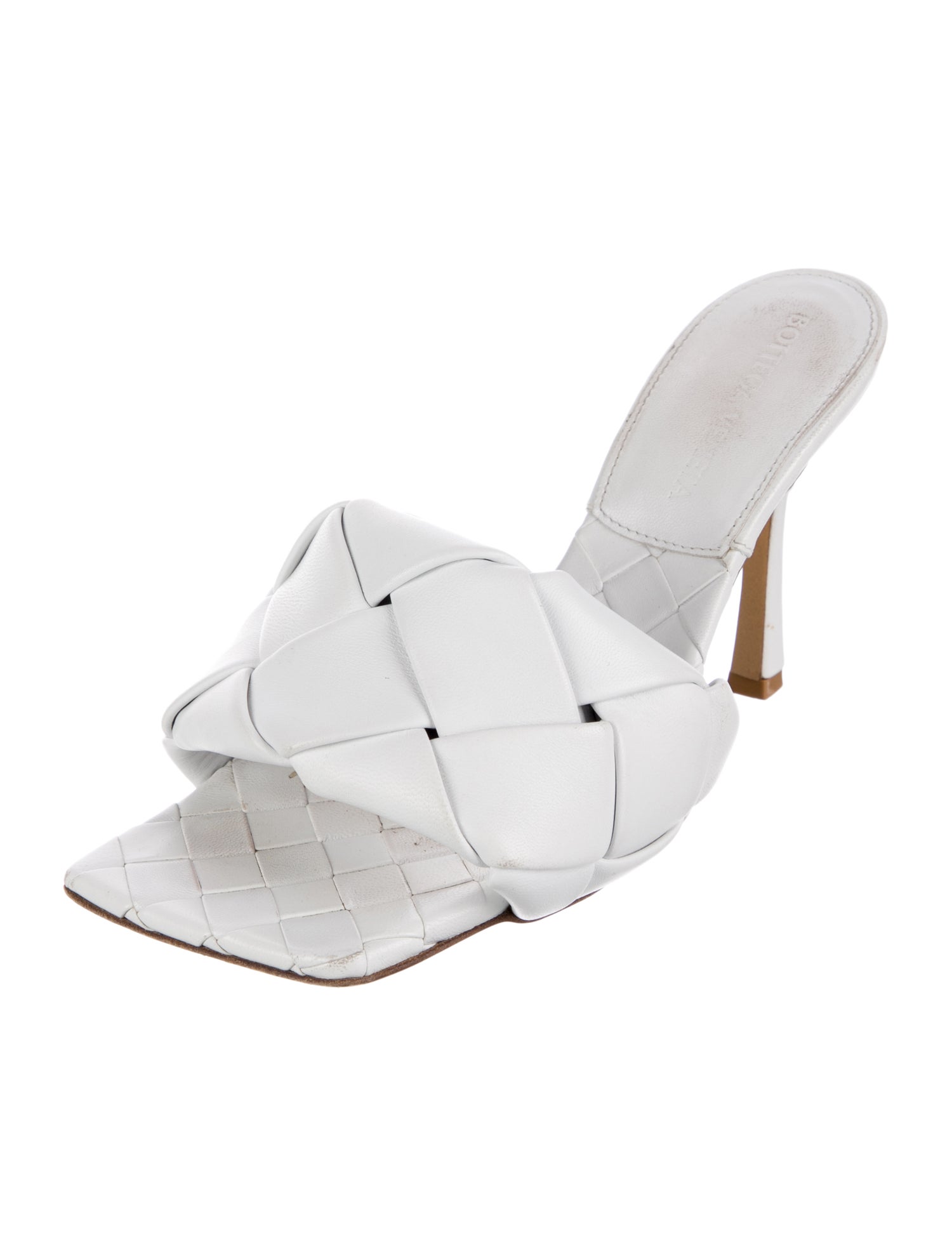 Bottega Veneta Intrecciato Weave Leather Slides