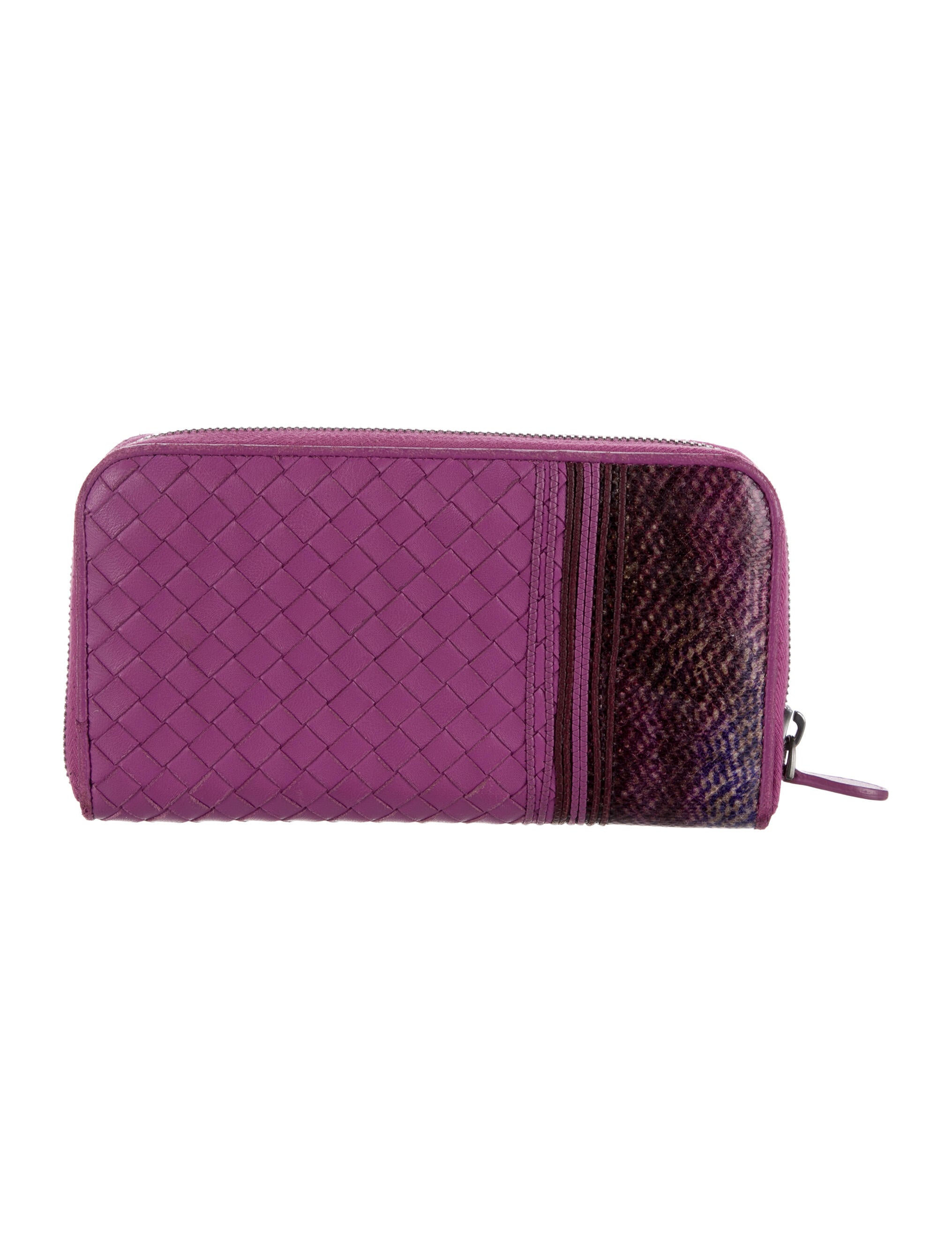 Bottega Veneta Vintage Intrecciato Weave Continental Wallet