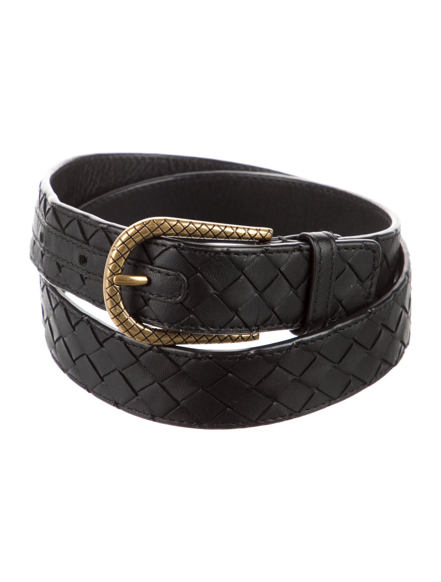 Bottega Veneta Intrecciato Weave Leather Belt