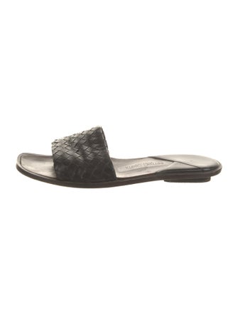 Bottega Veneta Riva Intrecciato Weave Slides