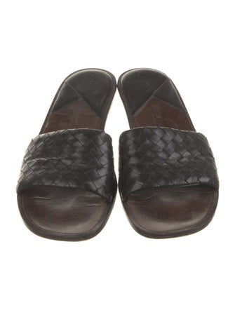 Bottega Veneta Riva Intrecciato Weave Slides