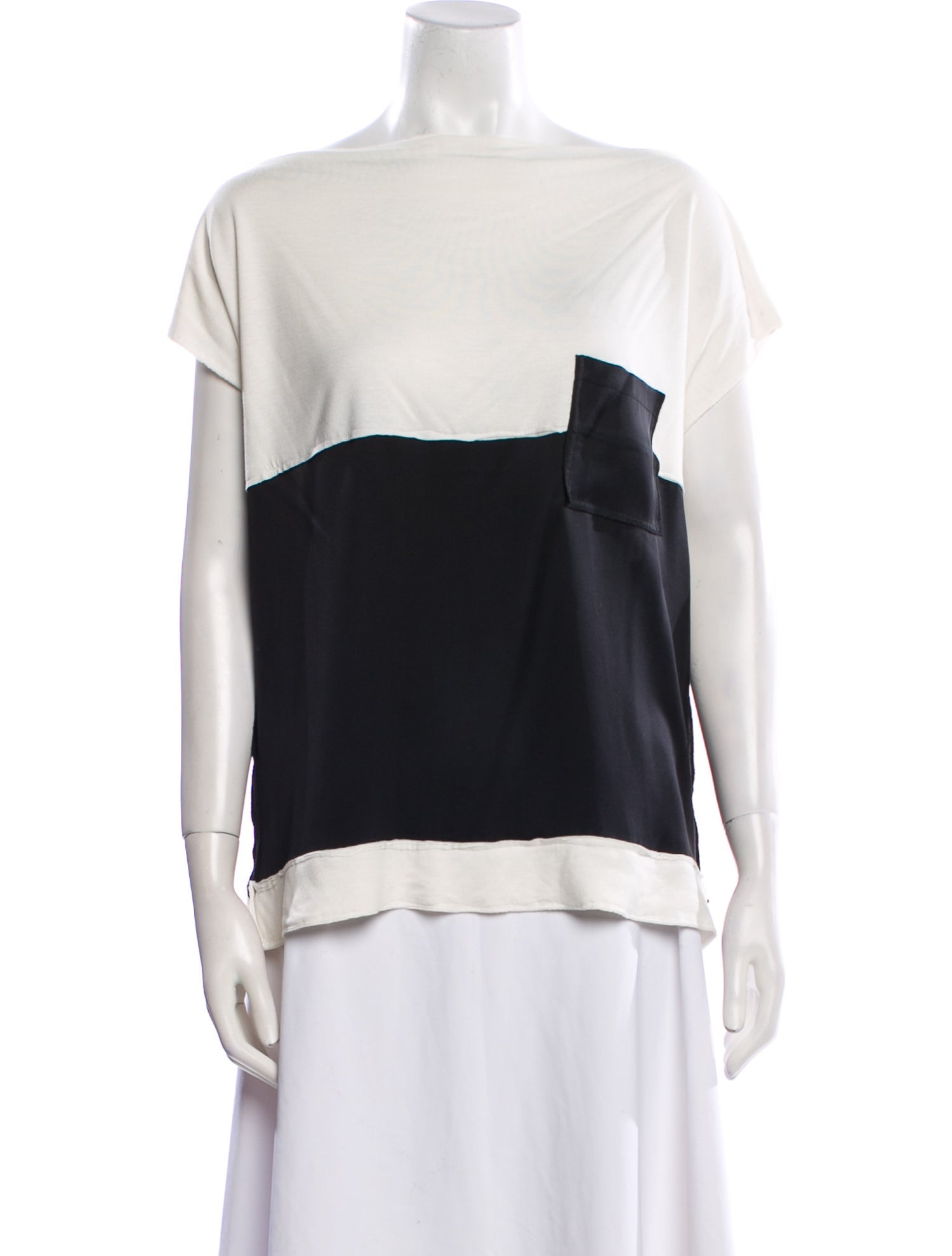 Bottega Veneta Silk Bateau Neckline Top