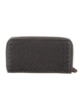 Bottega Veneta Intrecciato Weave Leather Continental Wallet