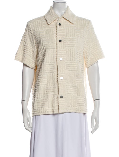 Bottega Veneta Short Sleeve Button-Up Top