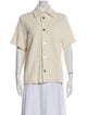 Bottega Veneta Short Sleeve Button-Up Top