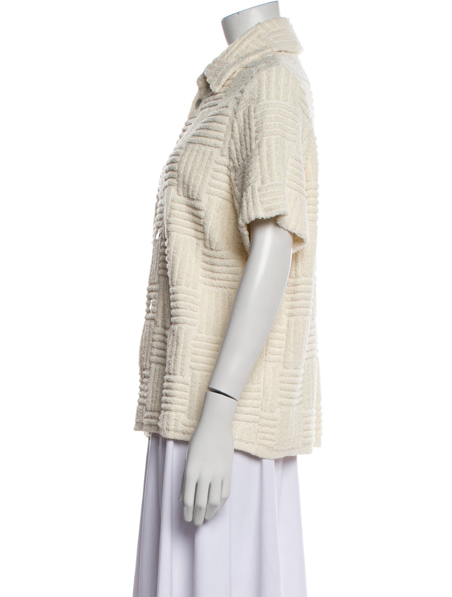 Bottega Veneta Short Sleeve Button-Up Top