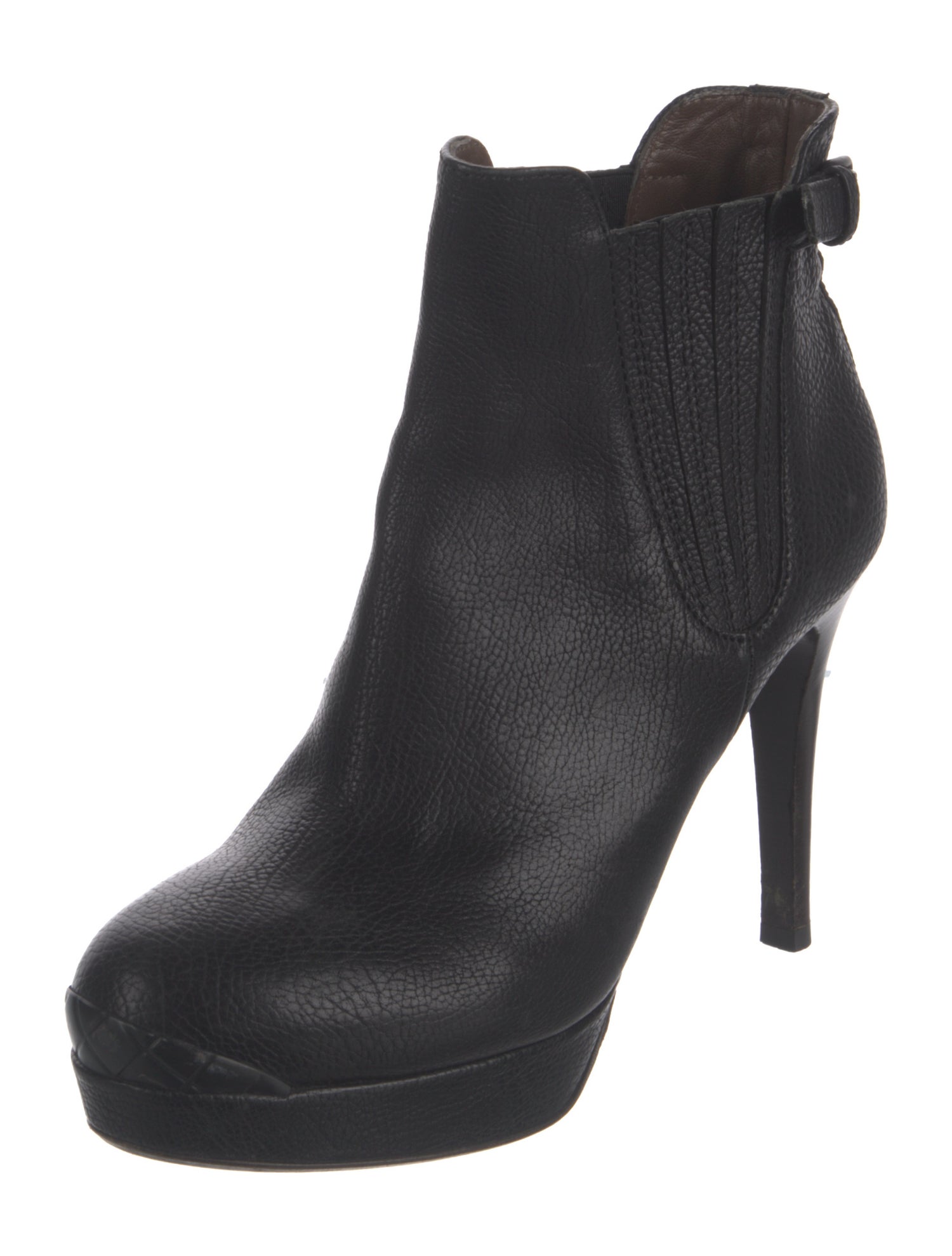 Bottega Veneta Intrecciato Weave Leather Chelsea Boots