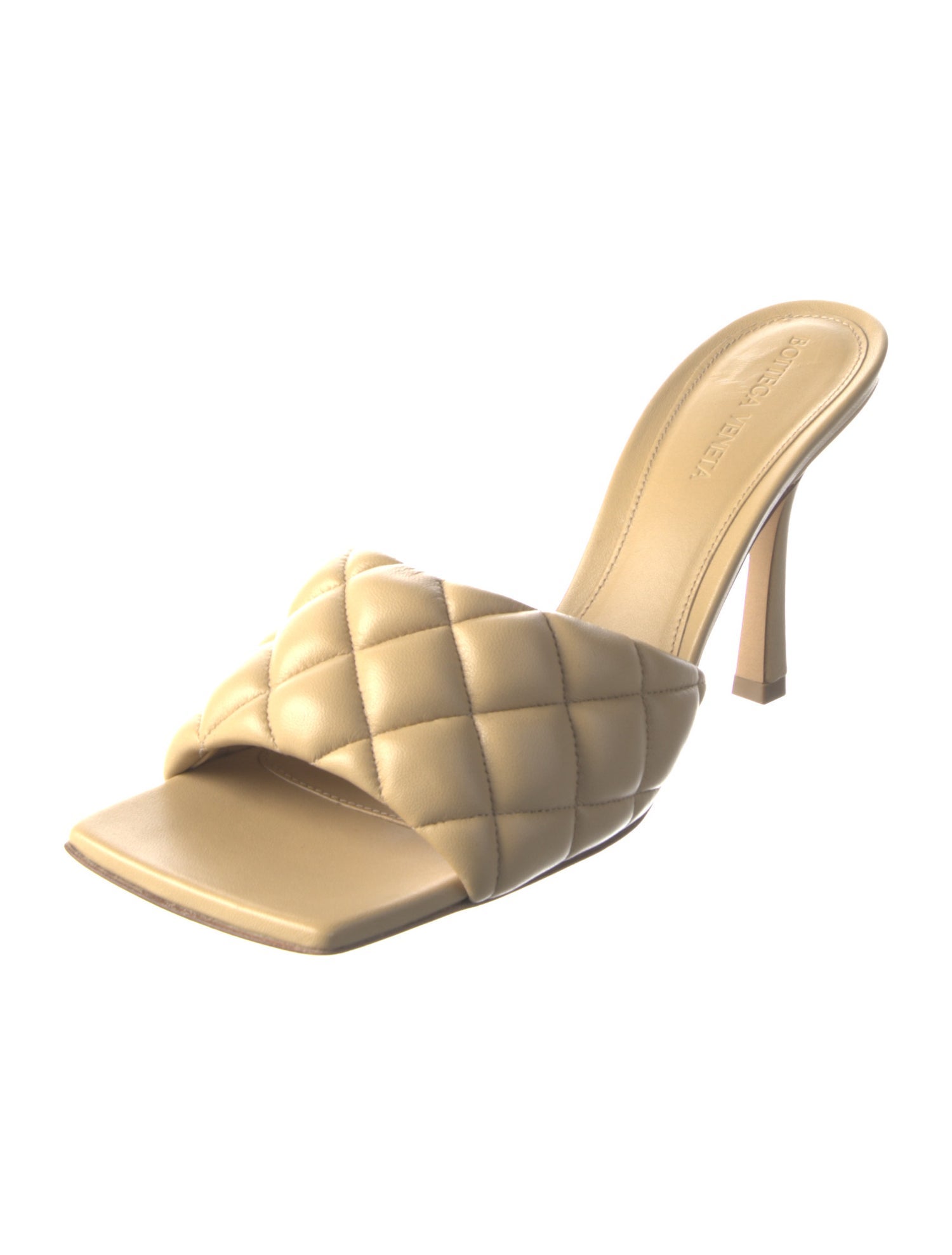 Bottega Veneta Quilted Pattern Leather Slides