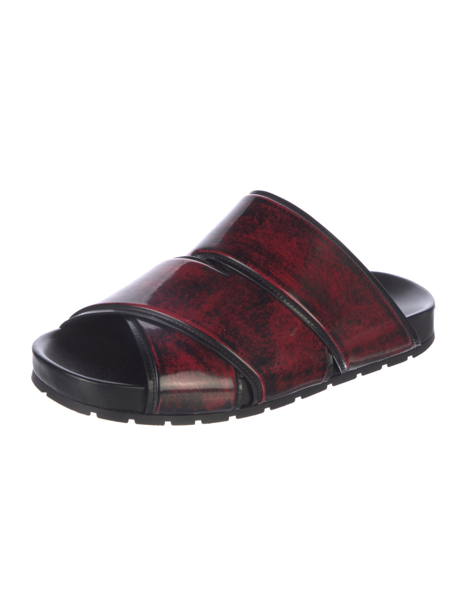 Bottega Veneta Leather Printed Slides