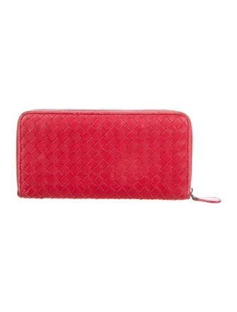 Bottega Veneta Intrecciato Weave Leather Continental Wallet