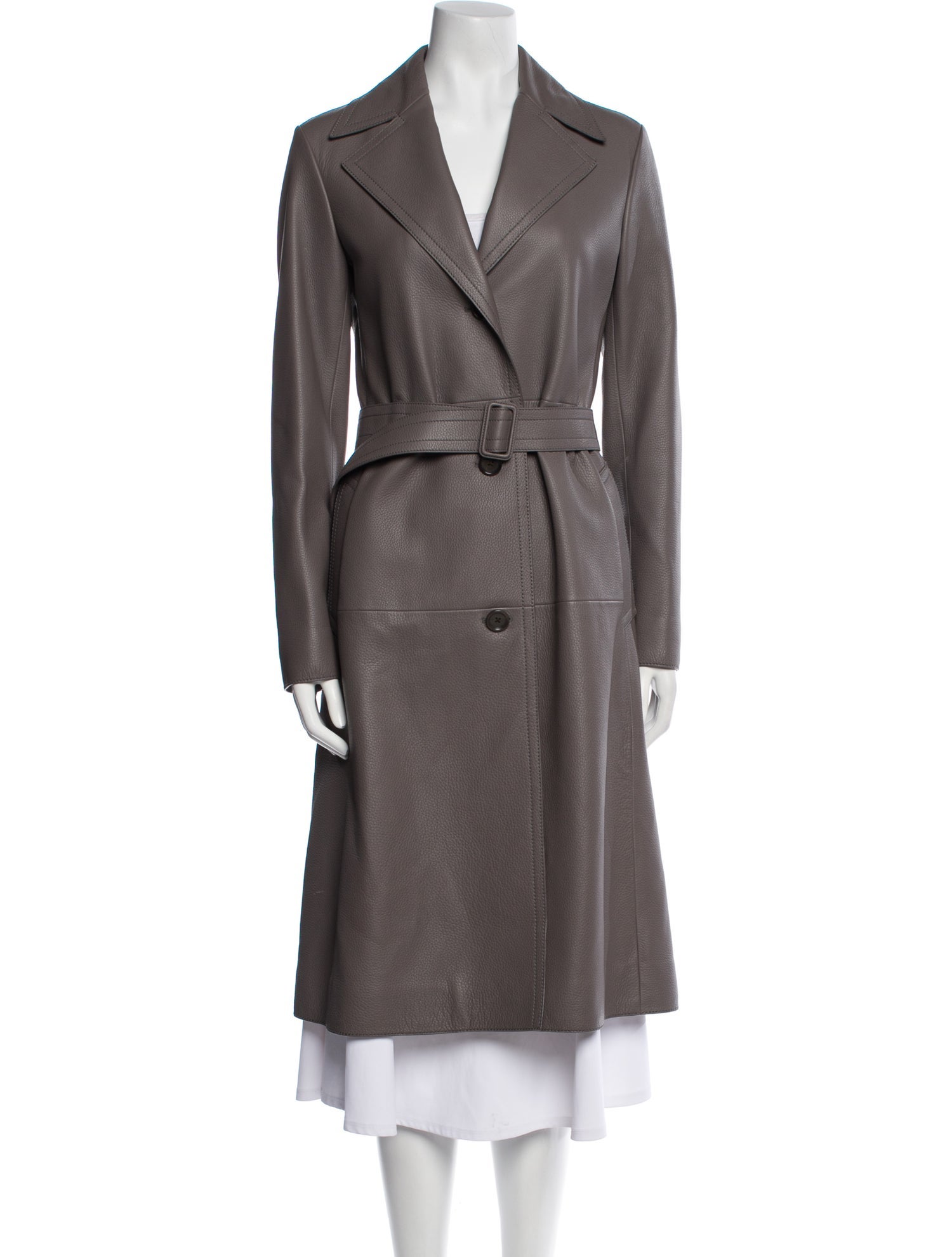 Bottega Veneta Leather Fur Coat