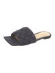 Bottega Veneta Quilted Pattern Denim Slides