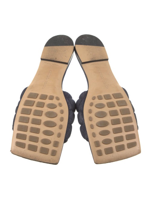 Bottega Veneta Quilted Pattern Denim Slides