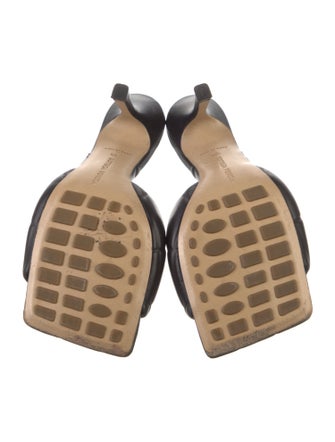 Bottega Veneta Lido Heeled Quilted Pattern Slides