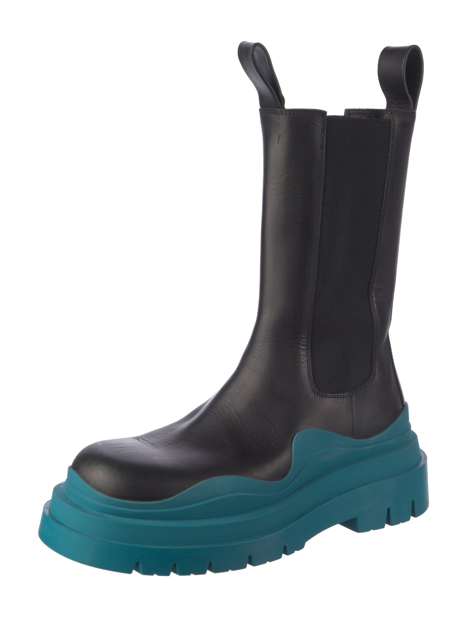 Bottega Veneta Tire Leather Chelsea Boots