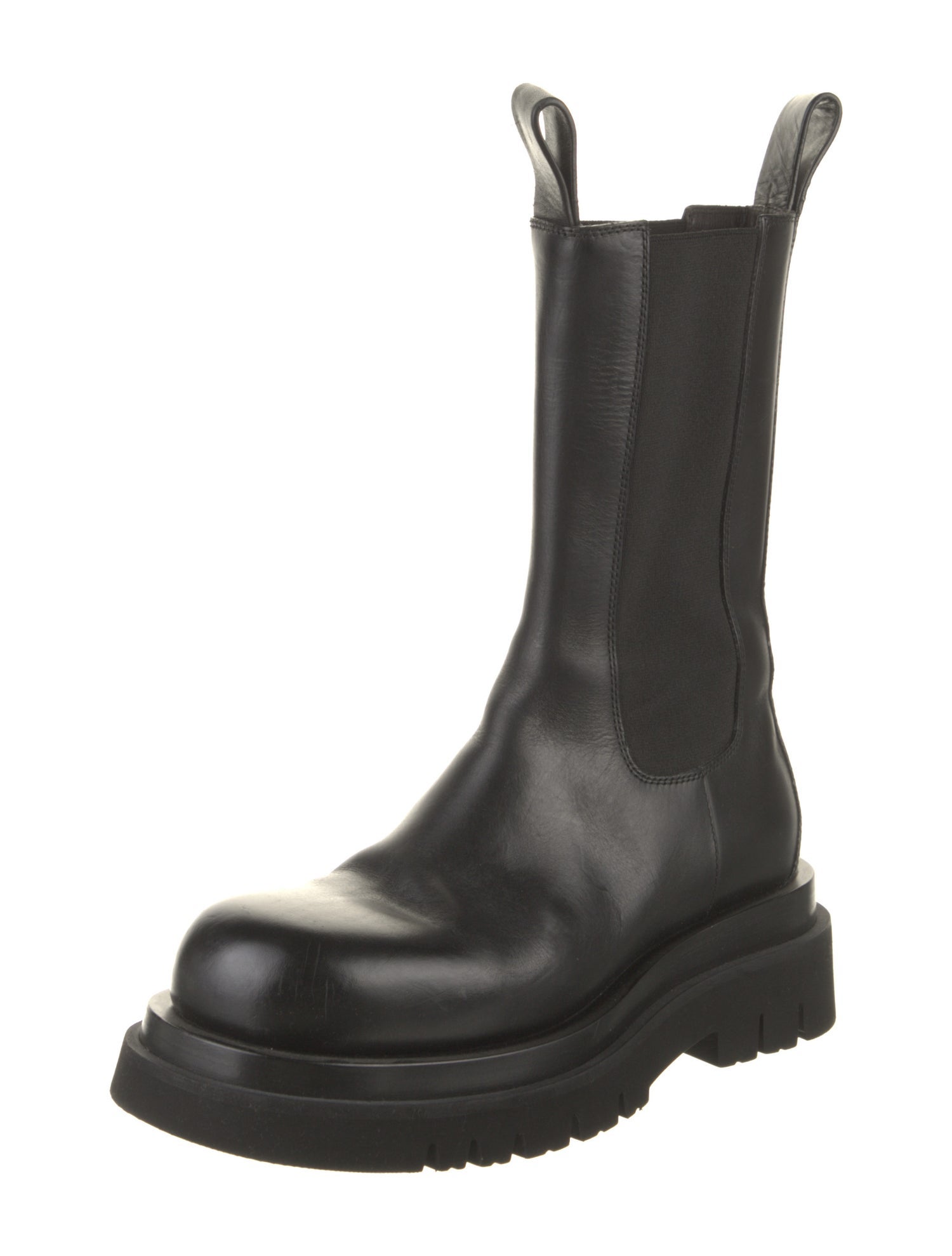 Bottega Veneta Lug Leather Chelsea Boots