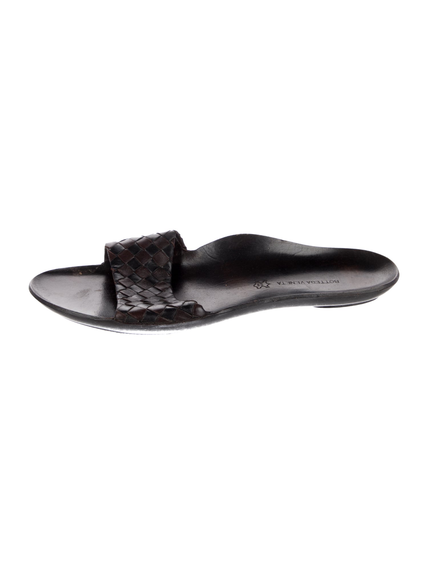 Bottega Veneta Intrecciato Weave Leather Slides