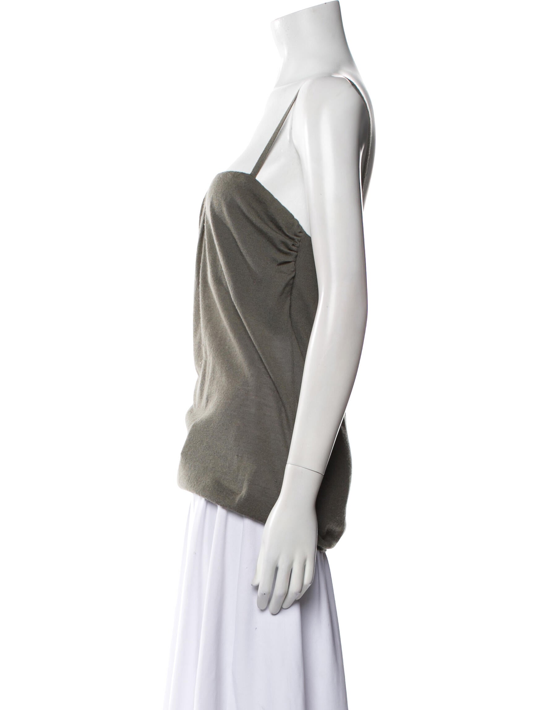 Bottega Veneta Cashmere Square Neckline Top