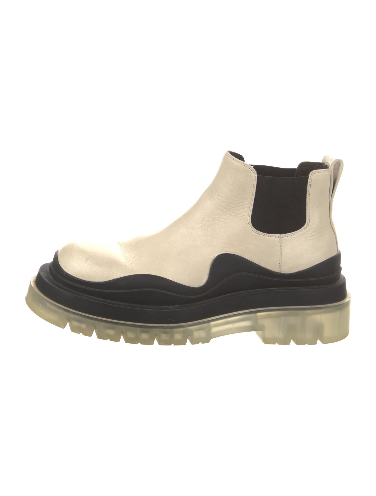 Bottega Veneta Leather Colorblock Pattern Chelsea Boots