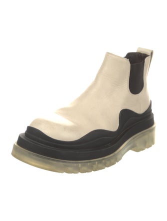 Bottega Veneta Leather Colorblock Pattern Chelsea Boots