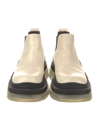 Bottega Veneta Leather Colorblock Pattern Chelsea Boots