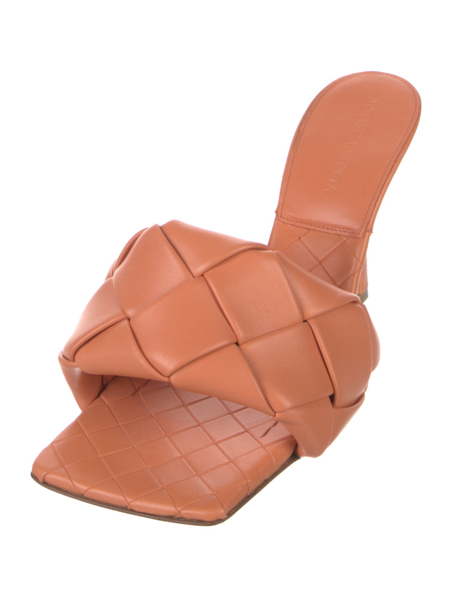 Bottega Veneta Intrecciato Weave Leather Slides