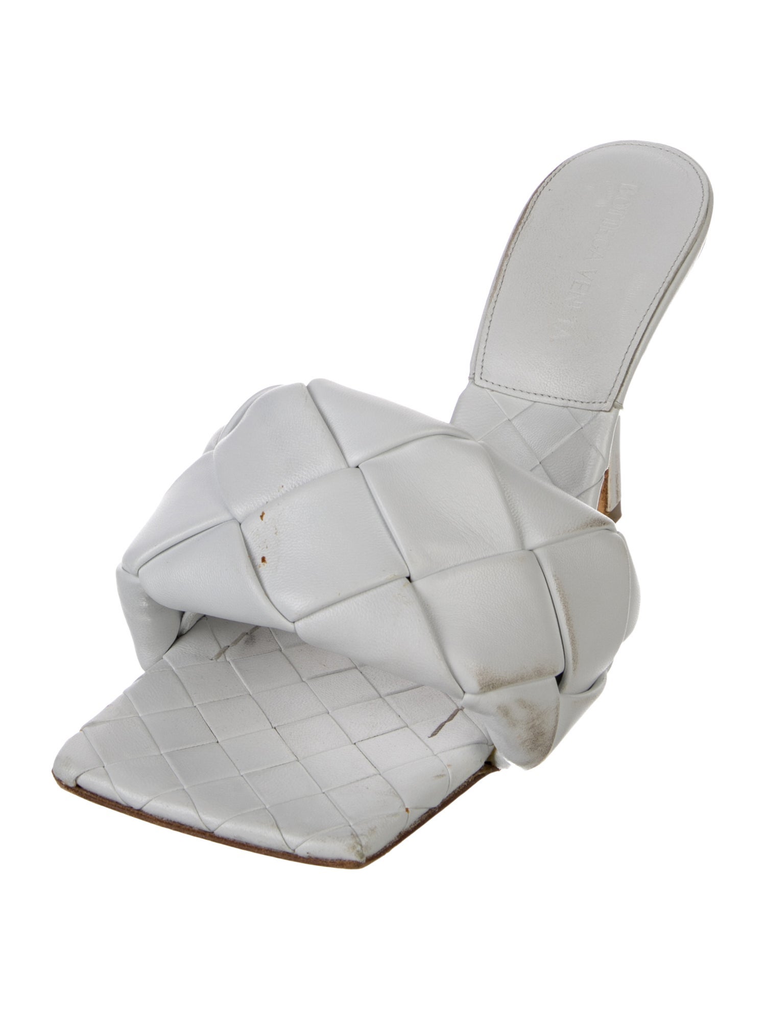 Bottega Veneta Intrecciato Weave Leather Slides