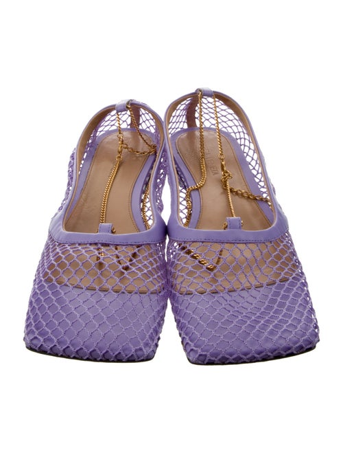 Bottega Veneta Mesh Chain-Link Accents Slingback Flats