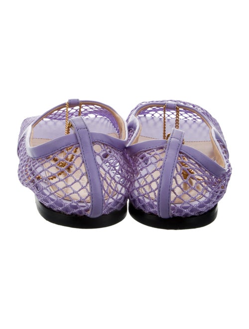 Bottega Veneta Mesh Chain-Link Accents Slingback Flats