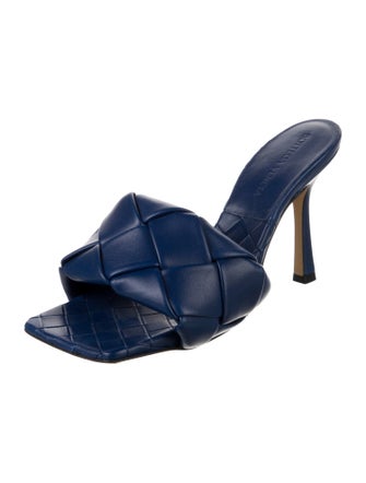 Bottega Veneta Intrecciato Weave Leather Slides