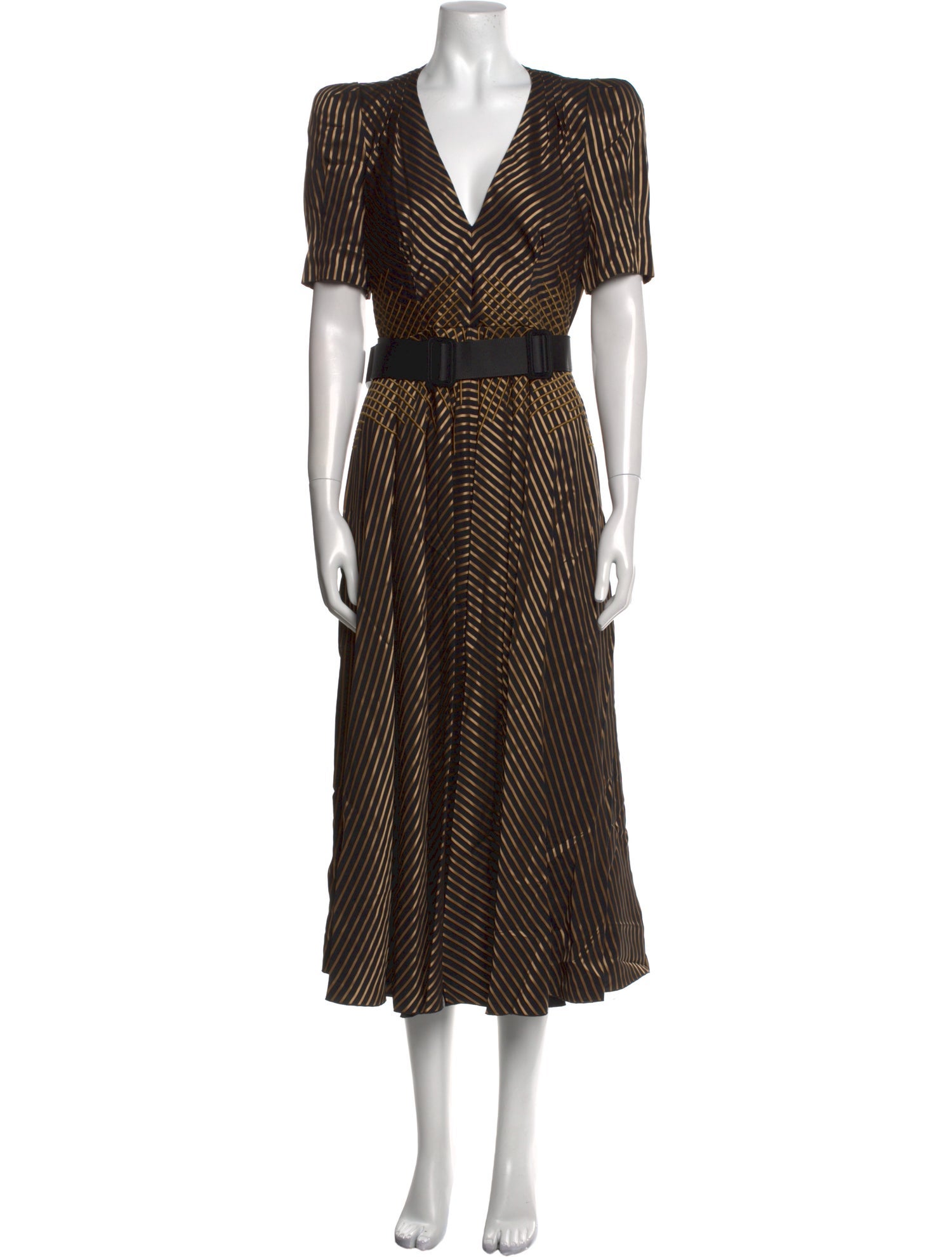 Bottega Veneta Striped Long Dress