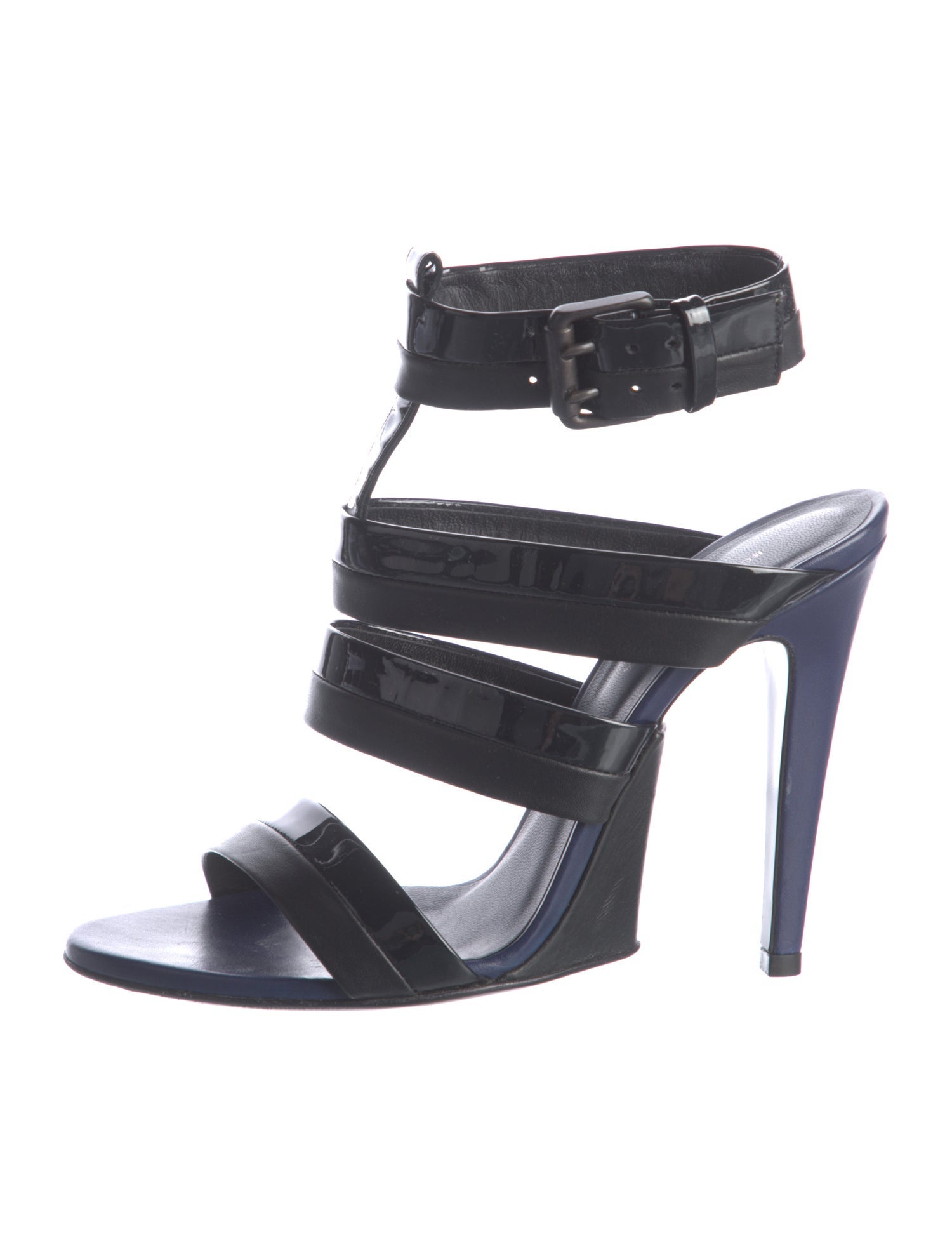 Bottega Veneta Vintage Patent Leather Gladiator Sandals