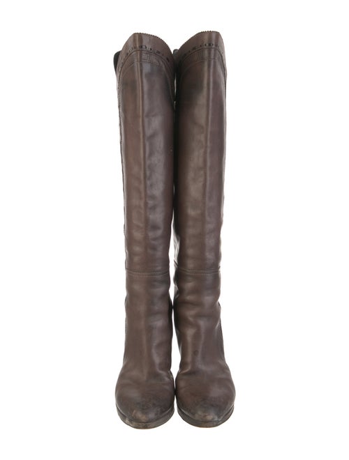 Bottega Veneta Leather Whipstitch Trim Boots