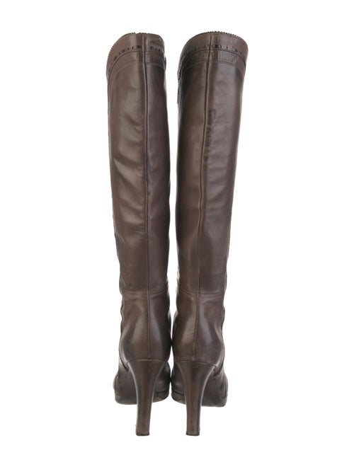 Bottega Veneta Leather Whipstitch Trim Boots