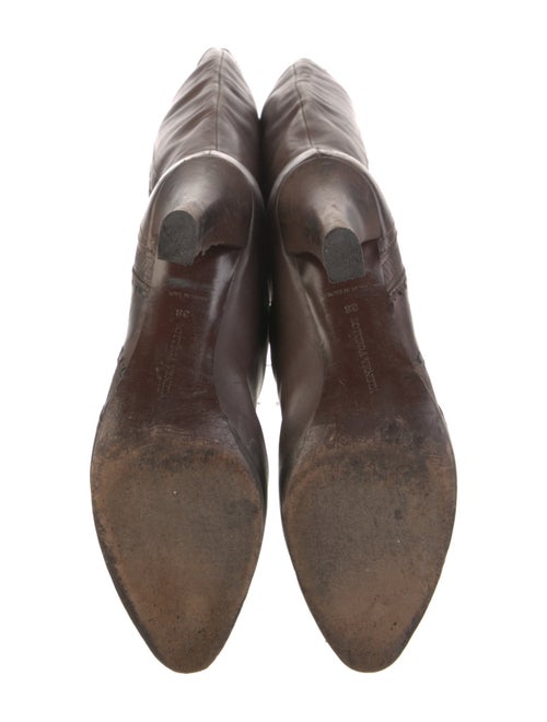 Bottega Veneta Leather Whipstitch Trim Boots