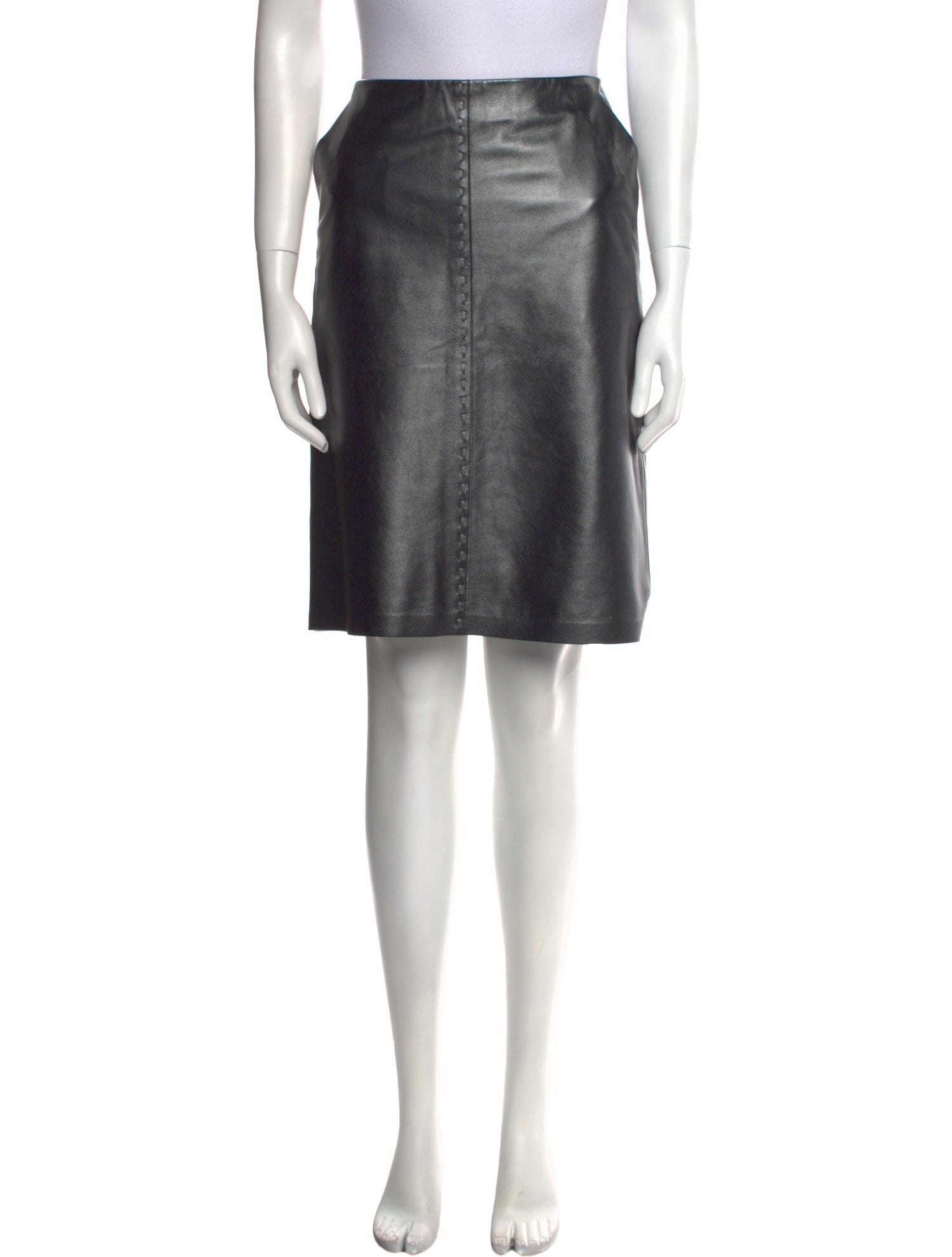 Bottega Veneta Leather Knee-Length Skirt