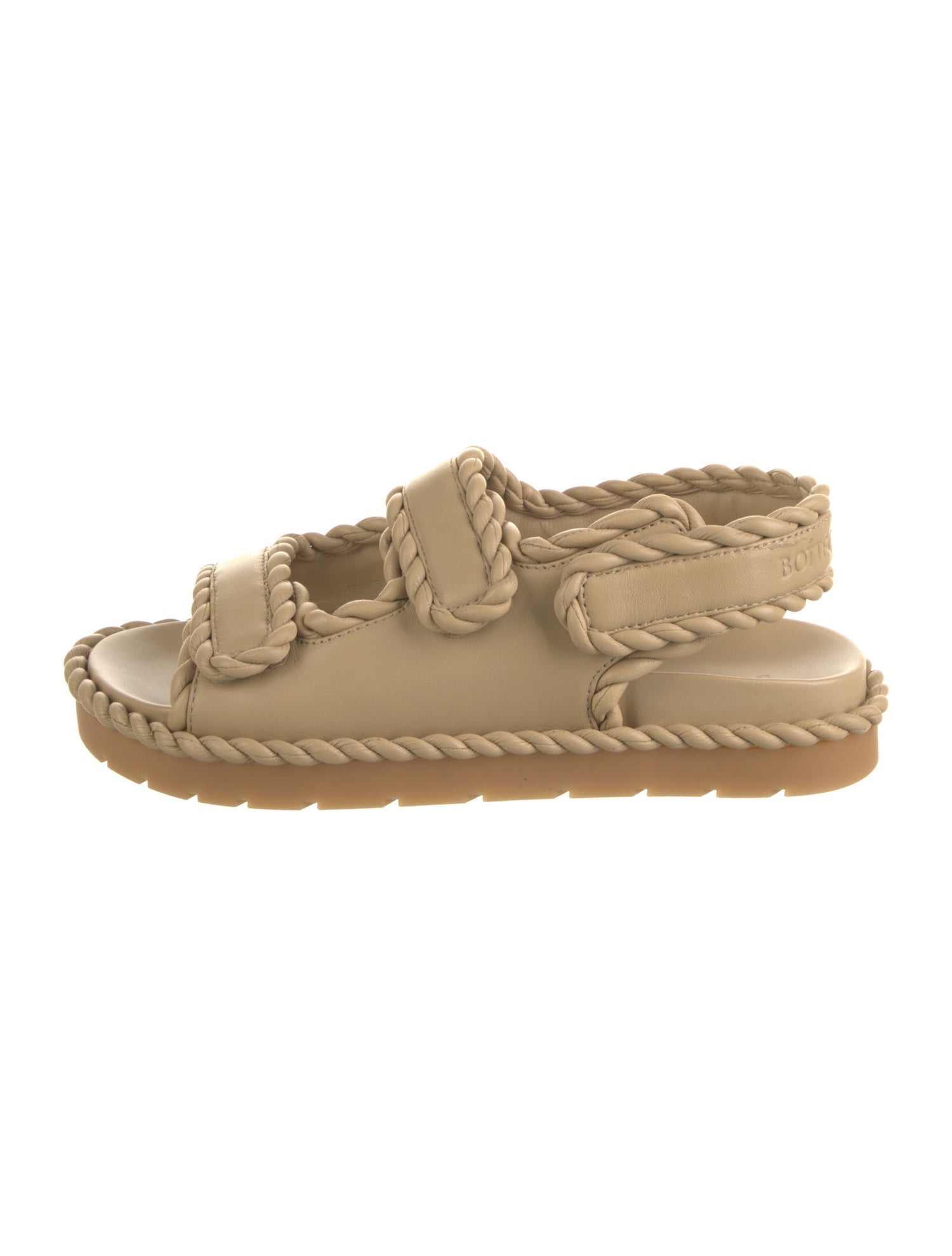 Bottega Veneta Leather Braided Accents Slides