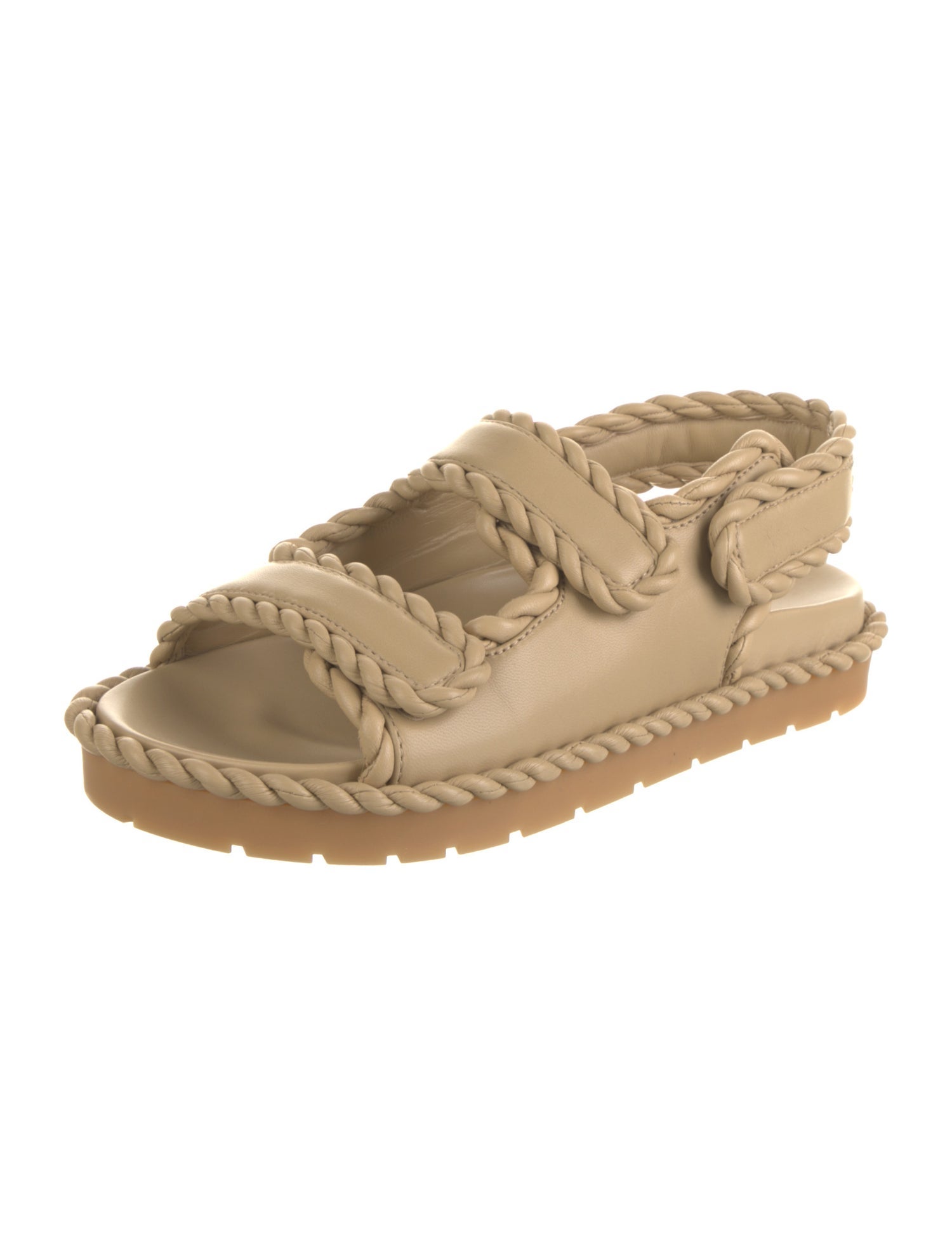 Bottega Veneta Leather Braided Accents Slides