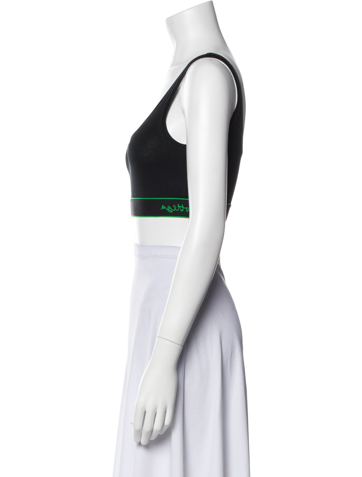 Bottega Veneta Scoop Neck Sleeveless Crop Top