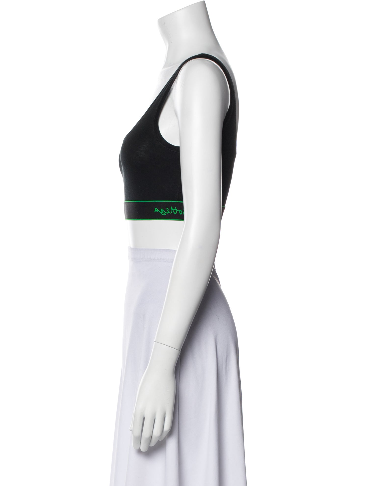 Bottega Veneta Scoop Neck Sleeveless Crop Top