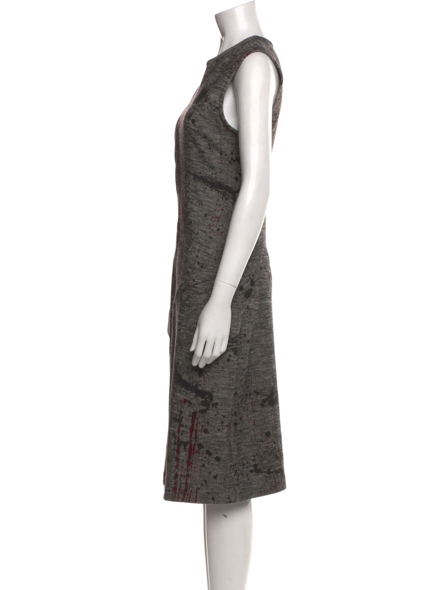 Bottega Veneta Virgin Wool Midi Length Dress