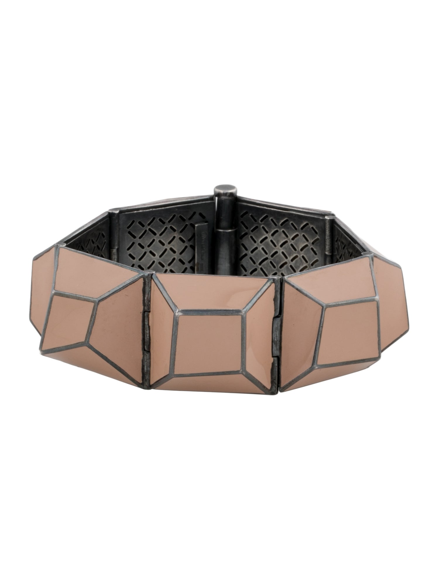 Bottega Veneta Enamel Geometric Link Bracelet