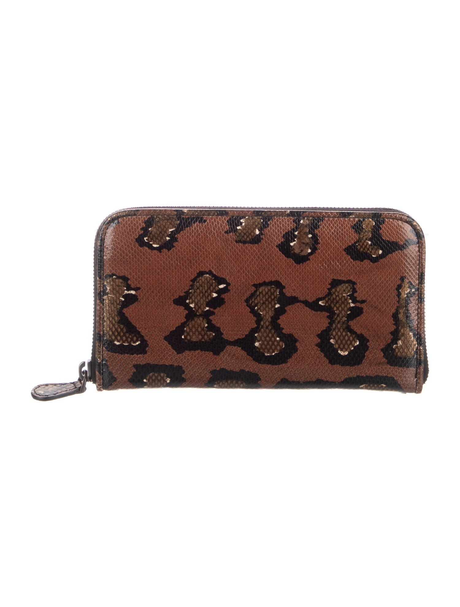 Bottega Veneta Lizard Printed Continental Wallet