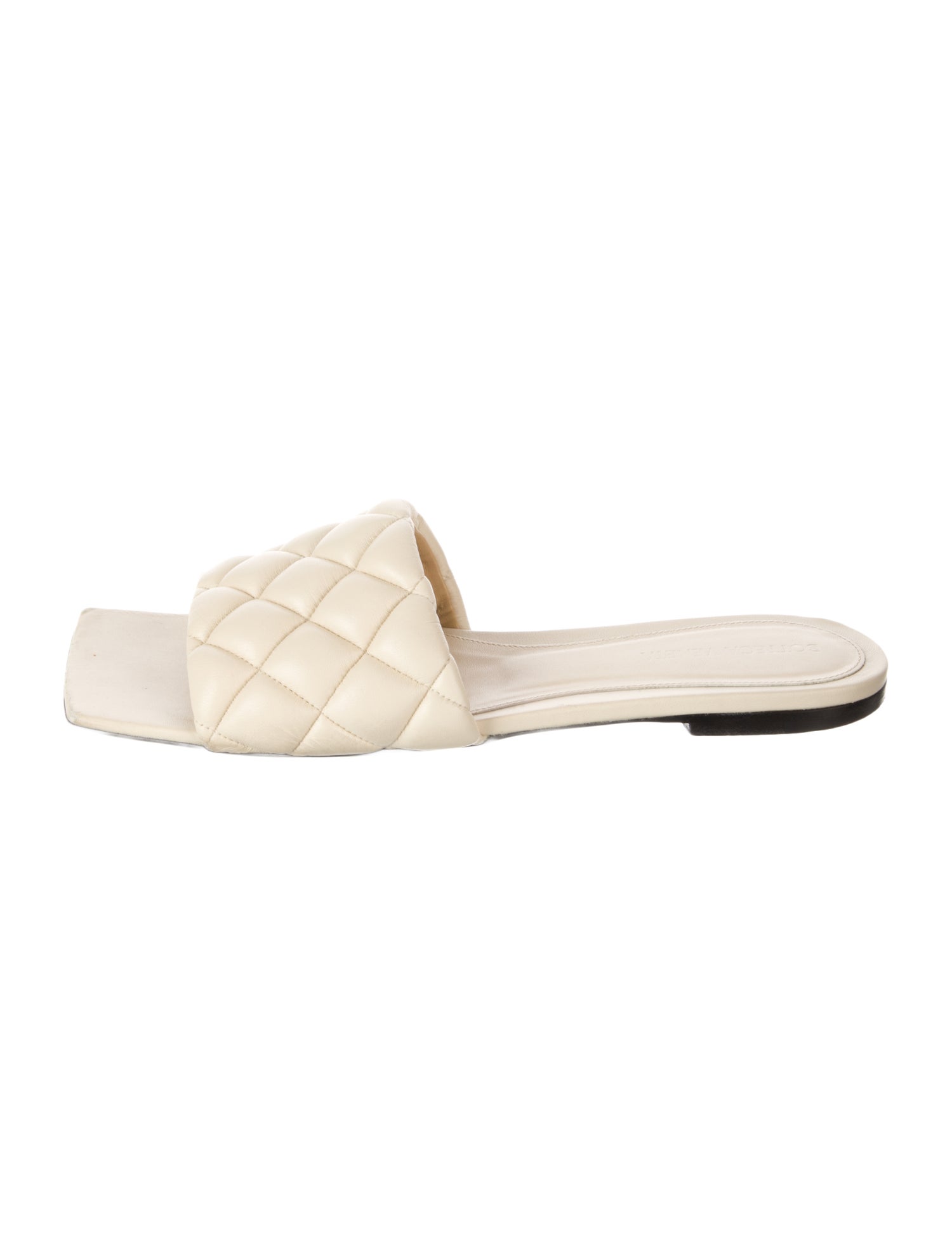 Bottega Veneta Quilted Pattern Leather Slides