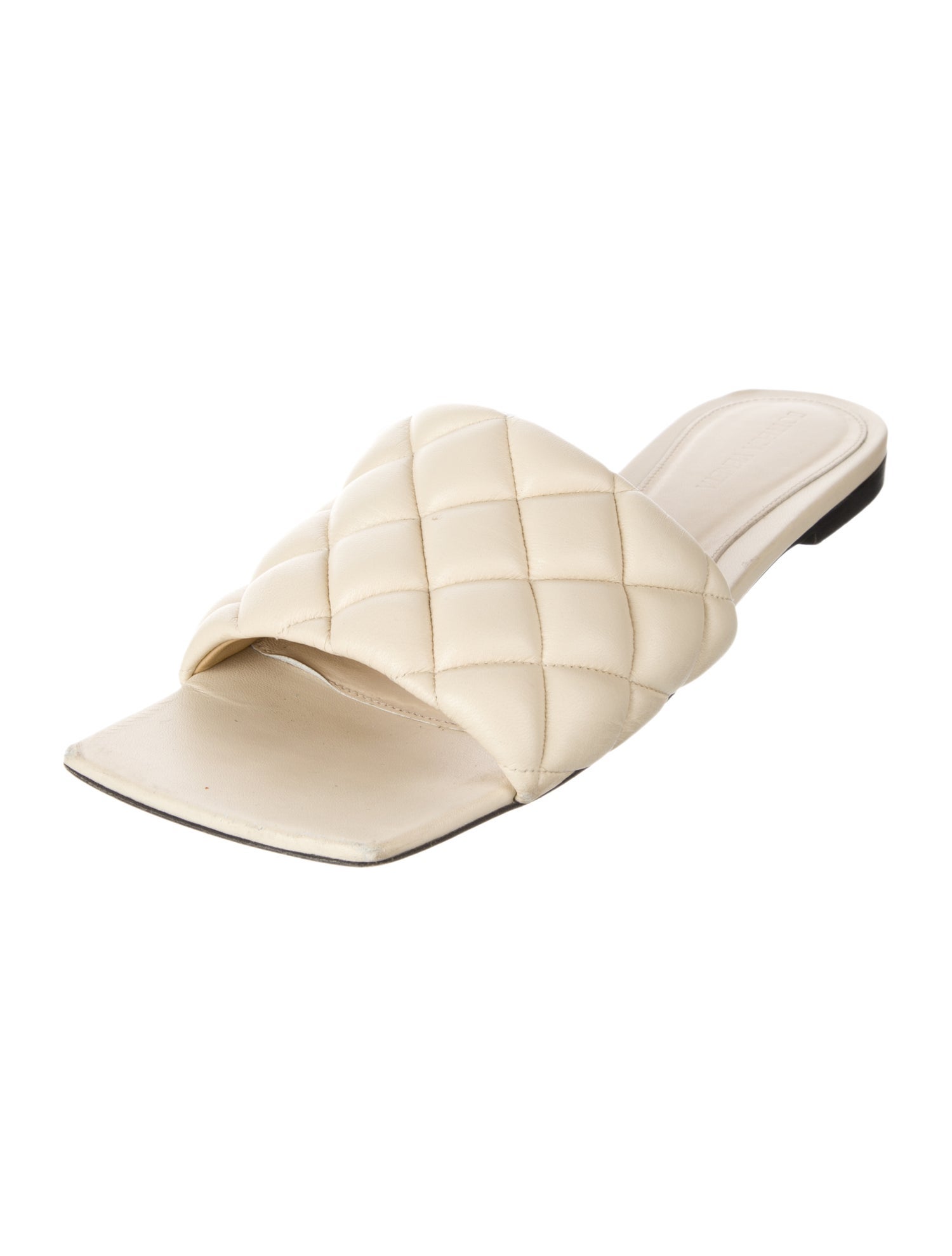 Bottega Veneta Quilted Pattern Leather Slides